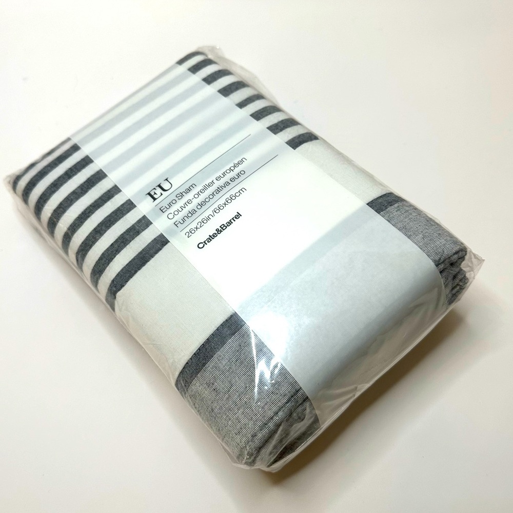 NEW Crate and Barrel Lauro Euro Sham (1)
